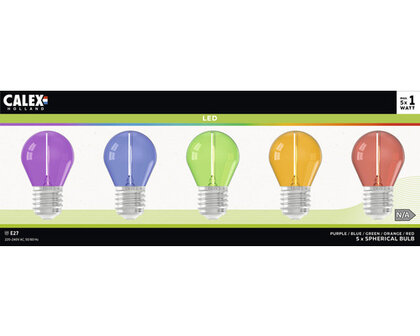 Calex LED Kleurlamp Party Pakket 240V 1W E27