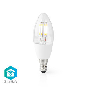 Wi-Fi Smart LED-Lamp | E14 | C37 | 5 W | 400 lm | Wit