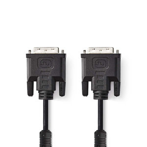 DVI-Kabel | DVI-I 24+5-Pin Male | DVI-I 24+5-Pin Male | 2560x1600 | Vernikkeld | 2.00 m | PVC | Zwart | Polybag