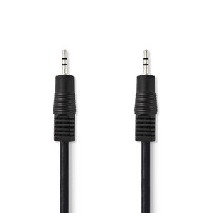 Stereo-Audiokabel | 2,5 mm Male | 2,5 mm Male | Vernikkeld | 1.00 m | Rond | Zwart