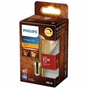 Philips Filament LED Vintage Kogel 2,6 W 136Lm E14