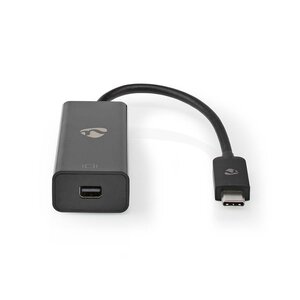 USB-Adapter | USB 3.2 Gen 1 | USB-C™ Male | Mini DisplayPort Female | 0.20 m | Rond | Vernikkeld | PVC | Zwart | Doos