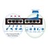 Lange afstand 8-poorts Gigabit Ethernet PoE+-switch met DIP-switch_